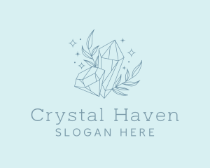 Minimalist Diamond Leaves logo design