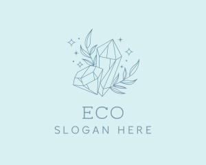 Vip - Minimalist Diamond Leaves logo design