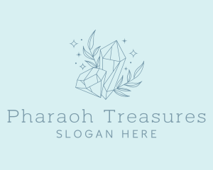 Minimalist Diamond Leaves logo design