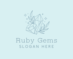 Minimalist Diamond Leaves logo design