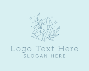 Minimalist Diamond Leaves Logo
