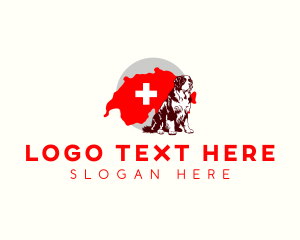 Switzerland Saint Bernard Dog logo design