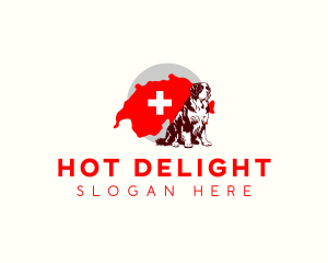 Switzerland Saint Bernard Dog logo design