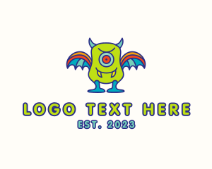 Fantasy - Flying Alien Monster logo design