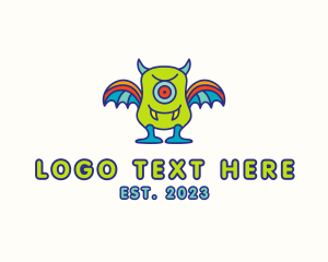 Weird - Flying Alien Monster logo design