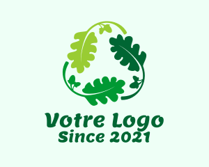 Tree Planting - Nature Recycling Leaf logo design