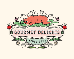 Roast Pig Lechon logo design