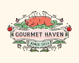 Roast Pig Lechon logo design