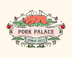 Roast Pig Lechon logo design