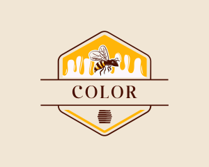 Beehive - Honey Bee Drip logo design
