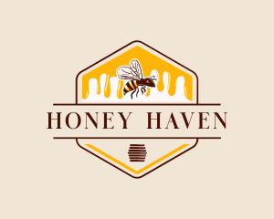 Beehive - Honey Bee Drip logo design