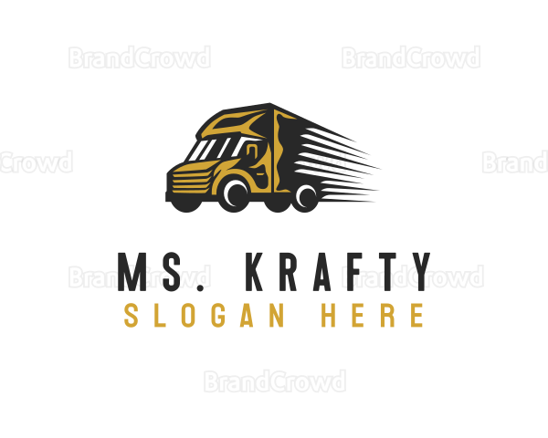 Logistic Delivery Truck Logo