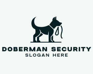 Doberman - Dog Pet Leash logo design