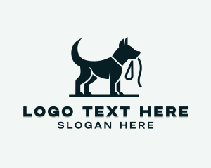 Dog Pet Leash Logo