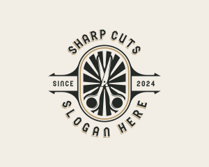 Cut - Hairdresser Scissors Barbershop logo design