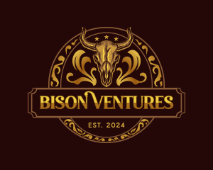 Luxury Bison Skull logo design