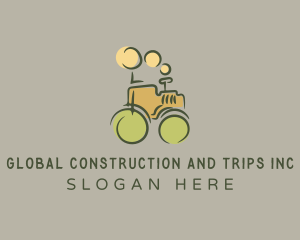Transport - Retro Tractor Agriculture logo design