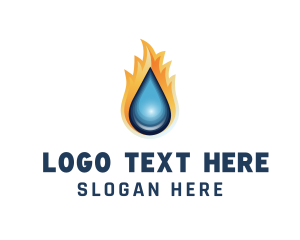 Heat - Fire Water Element logo design