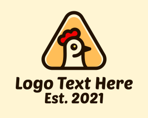 Roast Chicken - Chicken Triangle Restaurant logo design