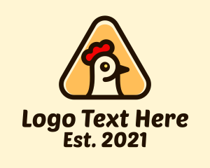 Hen - Chicken Triangle Restaurant logo design