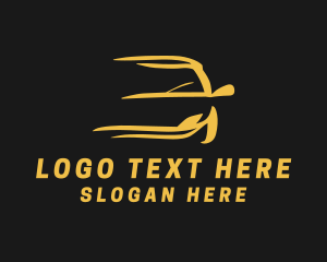 Sedan - Yellow Fast Car logo design