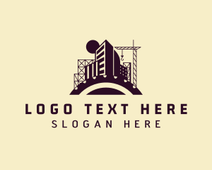 Skyline - City Buildings Construction logo design