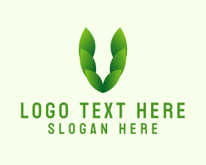 Eco - Green Gardening Letter V logo design