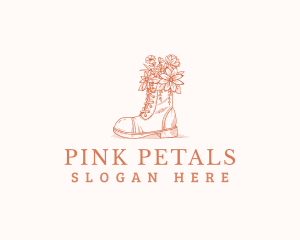 Landscaping Floral Boot logo design