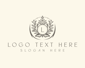 Floral Elegant Crest Logo