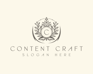 Floral Elegant Crest logo design