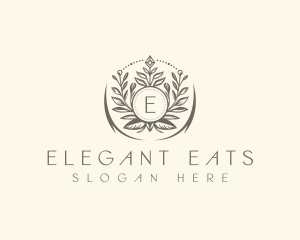 Floral Elegant Crest logo design