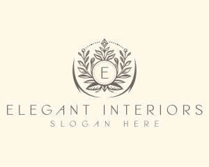 Floral Elegant Crest logo design