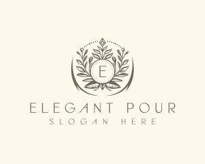 Floral Elegant Crest logo design