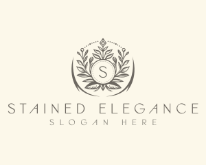 Floral Elegant Crest logo design