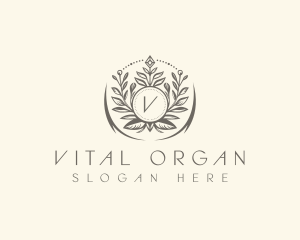 Floral Elegant Crest logo design