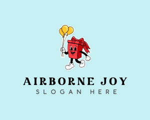 Balloon Birthday Gift logo design