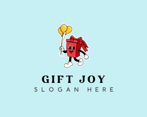 Balloon Birthday Gift logo design