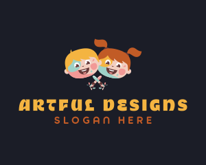 Children Art Painting logo design