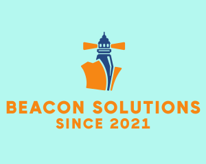 Beacon - File Lighthouse Tower logo design