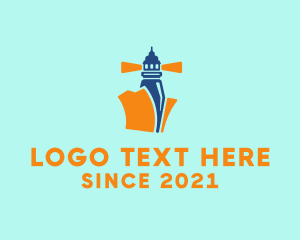 Office Supplies - File Lighthouse Tower logo design