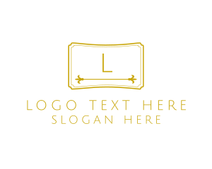 London - Luxurious Ticket Signage logo design
