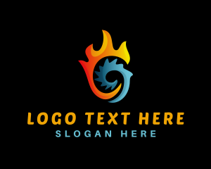 Fire - Hot Cold Temperature logo design