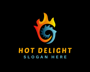 Hot Cold Temperature logo design