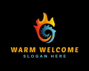 Hot Cold Temperature logo design