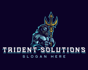 Trident - Poseidon Ocean Trident logo design