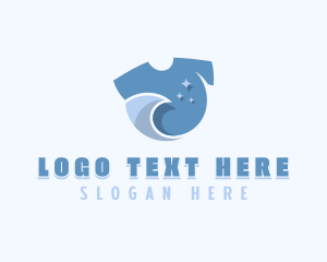 Clean - Tee Laundry Cleaning logo design