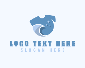 Wash - Tee Laundry Cleaning logo design