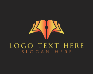 Fountain Pen - Book Publishing Pen logo design