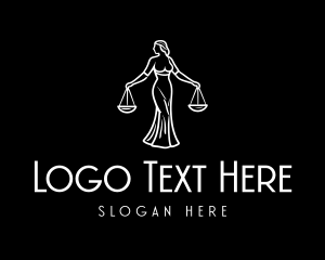 Arbitration - Justice Law Firm Scales logo design