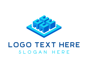 Cube Data Storage logo design